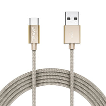 Type C Cable, USB to Type C Cable - Crave Premium Nylon Braided High Speed USB 2.0 Cable 3 FT - SLATE
