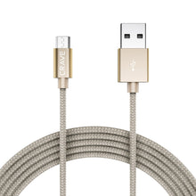 Micro USB Cable, USB to Micro connection - Crave Premium Nylon Braided High Speed USB 2.0 Cable 3 FT - SLATE