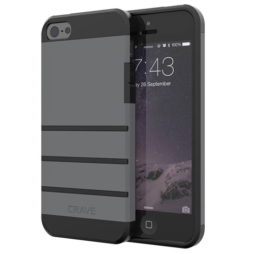 iPhone SE Case, iPhone 5s Case, Crave Strong Guard Protection Series Case for iPhone 5 5s SE - Black