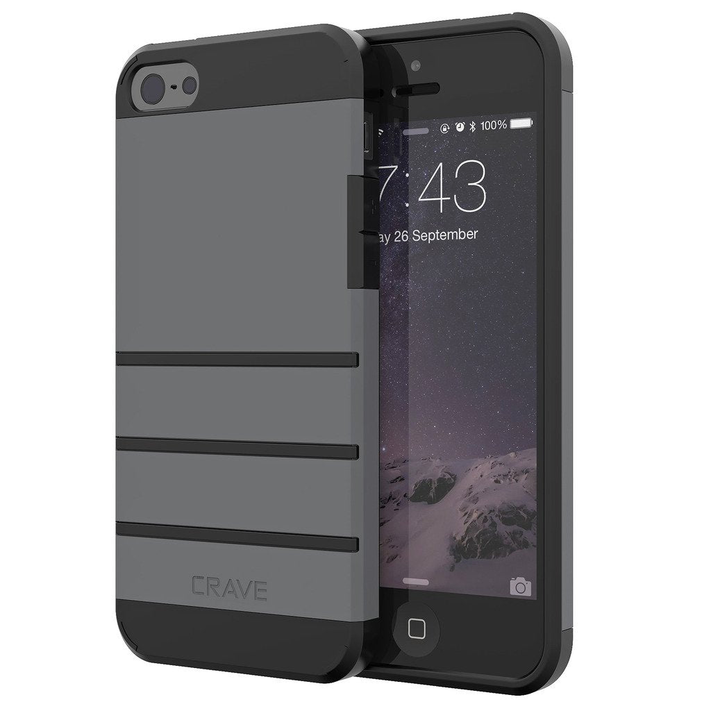 iPhone SE Case, iPhone 5s Case, Crave Strong Guard Protection Series Case for iPhone 5 5s SE - Black