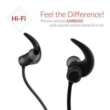 Crave Octane Wireless Bluetooth Earphones, In-Ear Sweat and Water Resistant Stereo Headphones Earbuds with 8 hour battery, Magnetic Ends, Built-In Mic