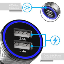 Crave DualHub 24W 4.8A 2 Port Dual USB Universal Car Charger, Fast Charge Smart IC Technology