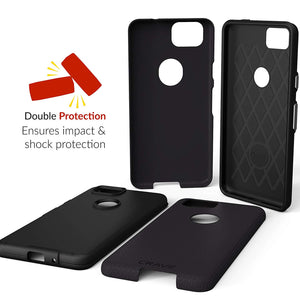 Google Pixel 2 Case, Crave Dual Guard Protection Series Case for Google Pixel 2 - Black