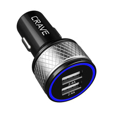 Crave DualHub 24W 4.8A 2 Port Dual USB Universal Car Charger, Fast Charge Smart IC Technology