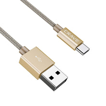 Type C Cable, USB to Type C Cable - Crave Premium Nylon Braided High Speed USB 2.0 Cable 3 FT - SLATE