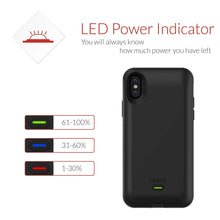 iPhone X Battery Case, Crave PWR Case 3000mAh, Qi Wireless Charging Battery Extended Portable Charger Case for iPhone X (5.8") – Black