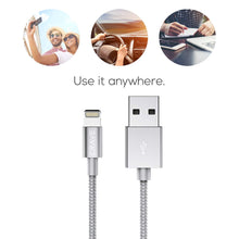 Apple MFI Certified Lightning to USB Cable - Crave Premium Nylon Braided Cable 4 FT - SLATE