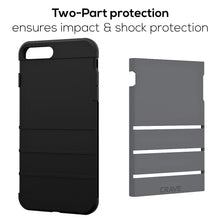iPhone 8 Plus Case, iPhone 7 Plus Case, Crave Strong Guard Protection Series Case for Apple iPhone 8/7 Plus (5.5 Inch) - Black
