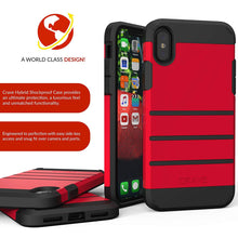 iPhone X Case, Crave Strong Guard Protection Series Case for Apple iPhone X (5.8 Inch) - Red