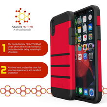 iPhone X Case, Crave Strong Guard Protection Series Case for Apple iPhone X (5.8 Inch) - Red
