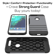 Google Pixel Case, Crave Strong Guard Protection Series Case for Google Pixel 2016 - Black