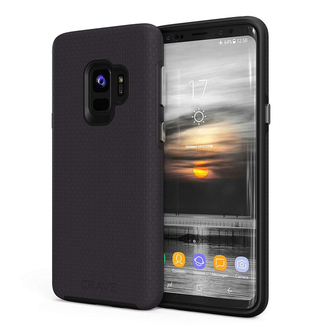 S9 Case, Crave Dual Guard Protection Series Case for Samsung Galaxy S9 - Black