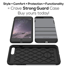iPhone 8 Plus Case, iPhone 7 Plus Case, Crave Strong Guard Protection Series Case for Apple iPhone 8/7 Plus (5.5 Inch) - Black