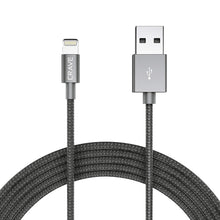 Apple MFI Certified Lightning to USB Cable - Crave Premium Nylon Braided Cable 4 FT - SLATE