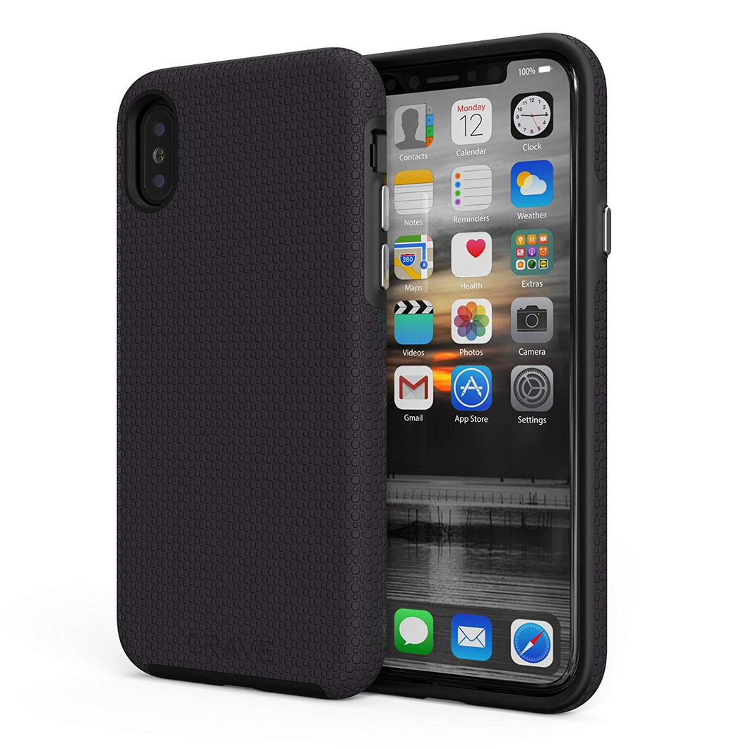 iPhone X Case, Crave Dual Guard Protection Series Case for Apple iPhone X (5.8 Inch) - Black