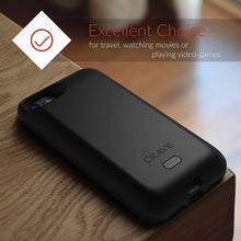 iPhone 8 Battery Case, Crave PWR Case 3000mAh, Qi Wireless Charging Battery Extended Portable Charger Case for iPhone 8 – Black