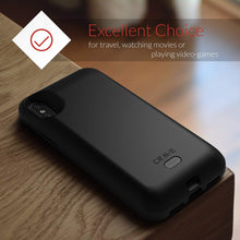 iPhone X Battery Case, Crave PWR Case 3000mAh, Qi Wireless Charging Battery Extended Portable Charger Case for iPhone X (5.8") – Black