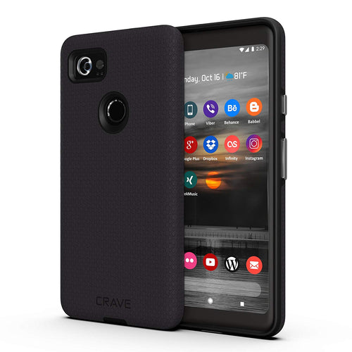 Google Pixel 2 XL Case, Crave Dual Guard Protection Series Case for Google Pixel 2 XL - Black