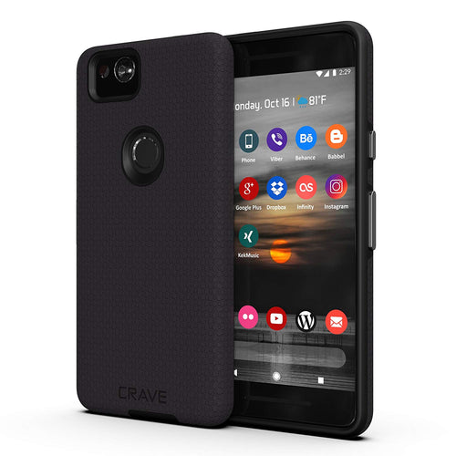 Google Pixel 2 Case, Crave Dual Guard Protection Series Case for Google Pixel 2 - Black