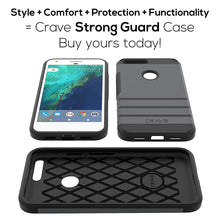 Google Pixel XL Case, Crave Strong Guard Protection Series Case for Google Pixel XL 2016 - Black