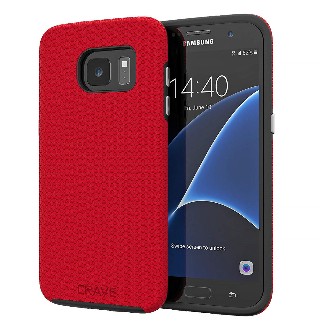 Galaxy S7 Edge Case, Crave Dual Guard Protection Series Case for Samsung Galaxy S7 Edge - Black