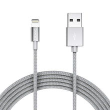 Apple MFI Certified Lightning to USB Cable - Crave Premium Nylon Braided Cable 4 FT - SLATE