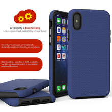 iPhone X Case, Crave Dual Guard Protection Series Case for Apple iPhone X (5.8 Inch) - Navy
