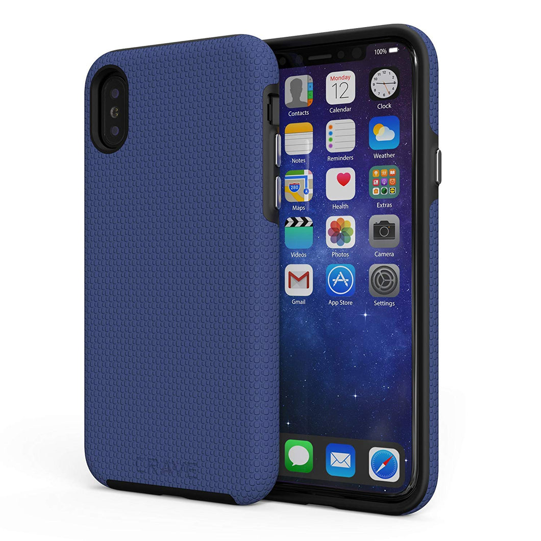 iPhone X Case, Crave Dual Guard Protection Series Case for Apple iPhone X (5.8 Inch) - Navy
