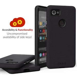 Google Pixel 2 XL Case, Crave Dual Guard Protection Series Case for Google Pixel 2 XL - Black