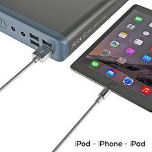 Apple MFI Certified Lightning to USB Cable - Crave Premium Nylon Braided Cable 4 FT - SLATE