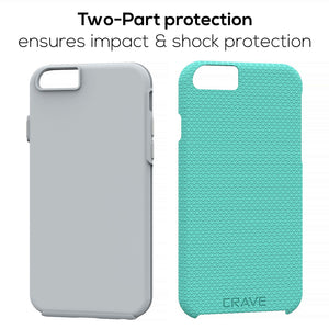 iPhone 6 Case, iPhone 6S Case, Crave Dual Guard Protection Series Case for iPhone 6 6s (4.7 Inch) - Mint/Gray