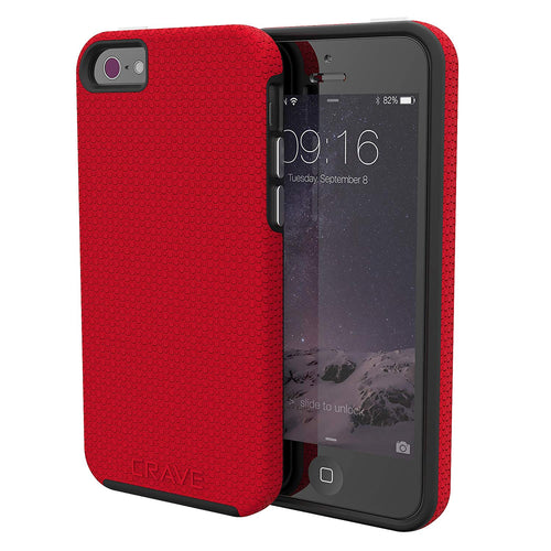 iPhone SE Case, Crave Dual Guard Protection Series Case for iPhone 5 / 5s / SE - Red