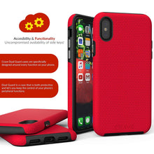 iPhone X Case, Crave Dual Guard Protection Series Case for Apple iPhone X (5.8 Inch) - Red