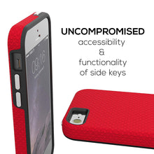 iPhone SE Case, Crave Dual Guard Protection Series Case for iPhone 5 / 5s / SE - Red