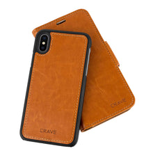 iPhone Leather Wallet Case, Crave Vegan Leather Guard Removable Case for Apple iPhone