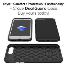 iPhone 8 Plus Case, iPhone 7 Plus Case, Crave Dual Guard Protection Series Case for Apple iPhone 8/7 Plus (5.5 Inch) - Black