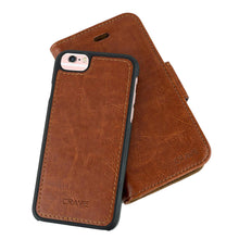 iPhone Leather Wallet Case, Crave Vegan Leather Guard Removable Case for Apple iPhone