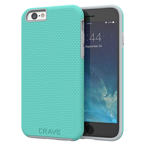iPhone 6 Case, iPhone 6S Case, Crave Dual Guard Protection Series Case for iPhone 6 6s (4.7 Inch) - Mint/Gray