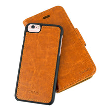 iPhone Leather Wallet Case, Crave Vegan Leather Guard Removable Case for Apple iPhone